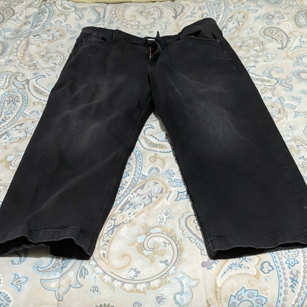 Black wide leg jeans